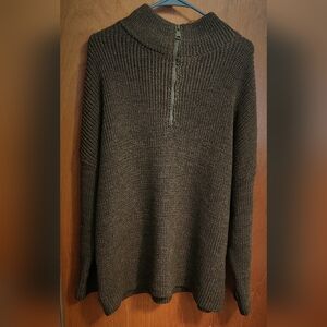 Dokotoo Womens Sweaters Long Sleeve 1/4 Zip Pullover Polo V Neck Dressy Casual T